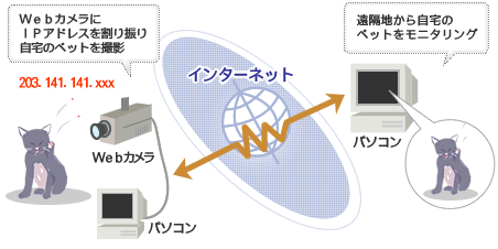 インターネット経由で監視